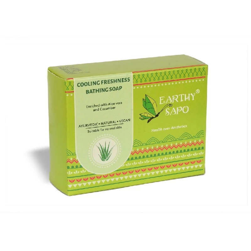 Earthy Sapo Handmade Cooling Freshness Bathing Soap, 100 g-2.webp